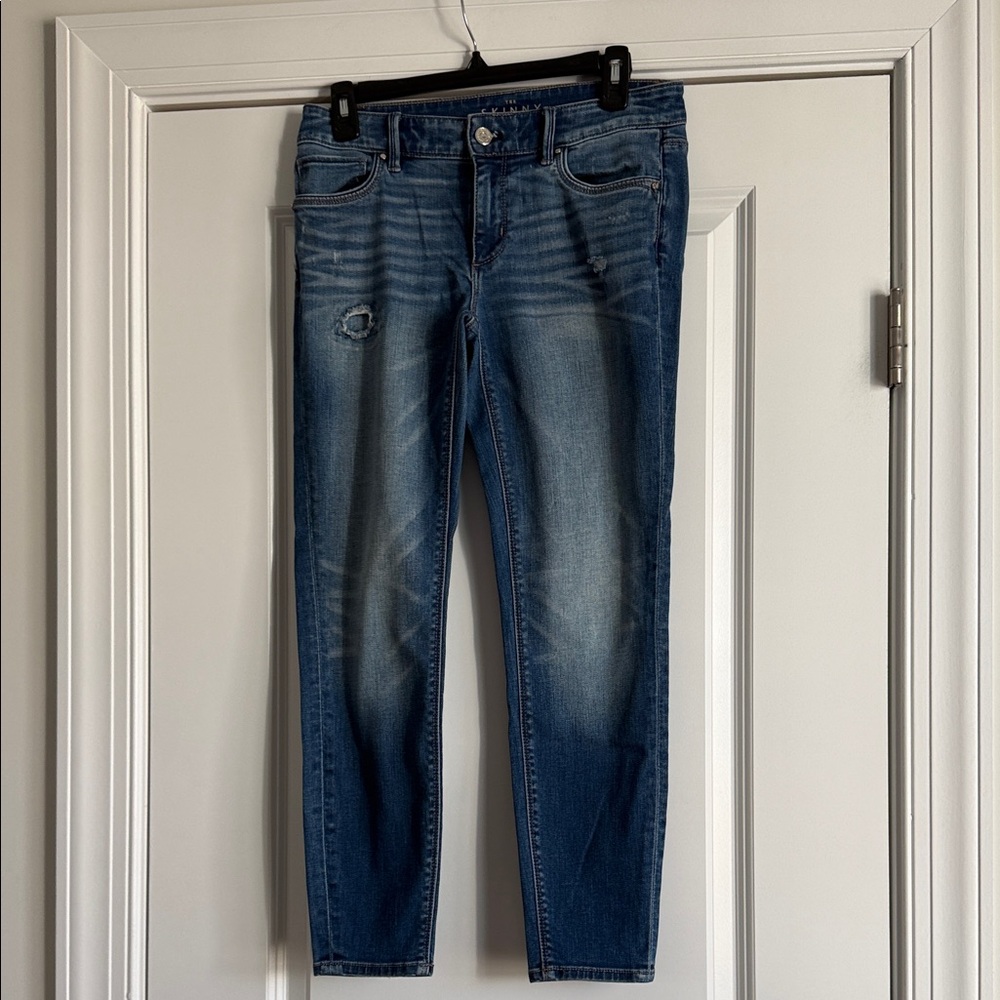 White House Black Market Dark Blue Skinny Ankle Jeans